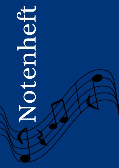 'Cover von Notenheft: DIN A4 Notenlinienheft | 100 Seiten mit 12 Notenzeilen / Systeme pro Blatt | Papier 90g/m² | Musikheft mit Notenlinien'-Cover