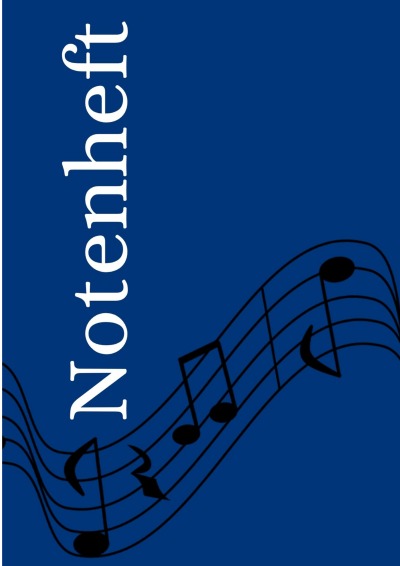 'Cover von Notenheft: DIN A4 Notenlinienheft | 300 Seiten mit 12 Notenzeilen / Systeme pro Blatt | Papier 90g/m² | Musikheft mit Notenlinien'-Cover