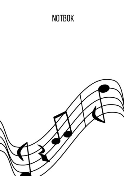 'Cover von Notbok: DIN A4 notlinjebok | 60 sidor med 12 notlinjer / system per ark | Papper 90g/m² | Musikbok med notlinjer'-Cover