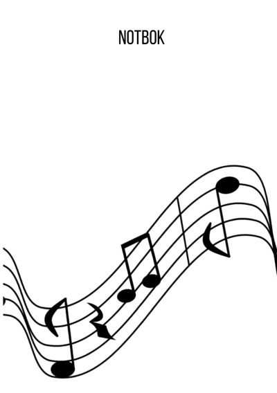 'Cover von Notbok: DIN A5 notlinjebok | 30 sidor med 12 notlinjer / system per ark | Papper 90g/m² | Musikbok med notlinjer'-Cover