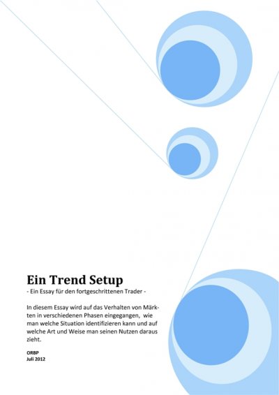 'Cover von Ein Trend Setup'-Cover