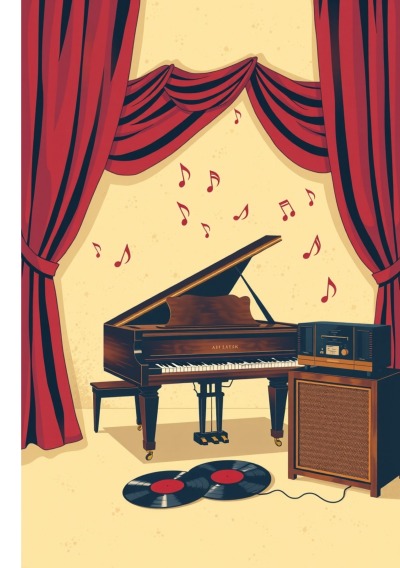 'Cover von Notenheft Piano: DIN A5 Notenlinienheft | 60 Seiten mit 12 Notenzeilen / Systeme pro Blatt | Papier 90g/m² | Musikheft mit Notenlinien'-Cover
