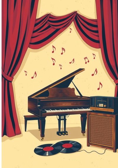 'Cover von Notenheft Piano: DIN A5 Notenlinienheft | 100 Seiten mit 12 Notenzeilen / Systeme pro Blatt | Papier 90g/m² | Musikheft mit Notenlinien'-Cover