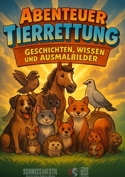 'Cover von Abenteuer Tierrettung – Geschichten; Wissen und Ausmalbilder'-Cover
