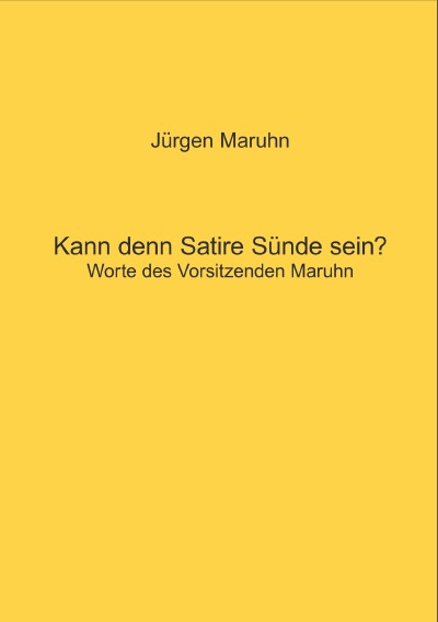 'Cover von Kann denn Satire Sünde sein?'-Cover