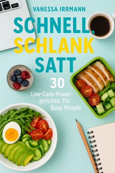 'Cover von Schnell, schlank, satt – 30 Low-Carb-Powergerichte für Busy People'-Cover