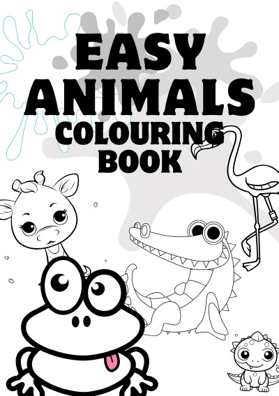 'Cover von Easy animals colouring book'-Cover