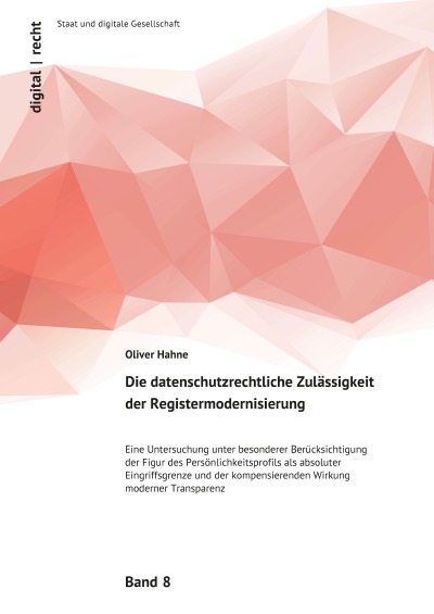 'Cover von Die datenschutzrechtliche Zulässigkeit der Registermodernisierung'-Cover