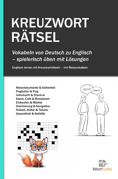'Cover von Kreuzworträtsel Deutsch – Englisch mit Reisevokabeln'-Cover