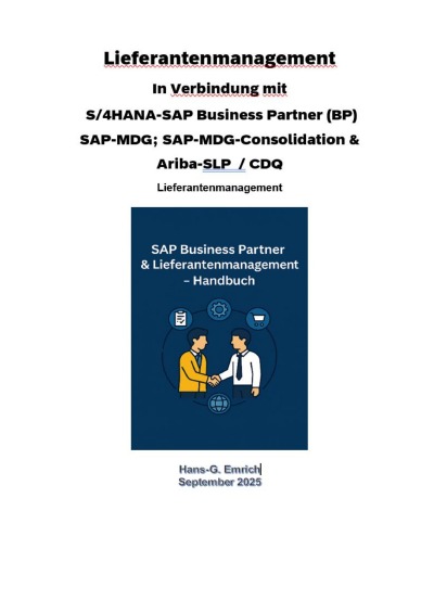 'Cover von Lieferantenmanagement In Verbindung mit S/4HANA-SAP Business Partner (BP) SAP-MDG; SAP-MDG-Consolidation & Ariba-SLP  / CDQ'-Cover