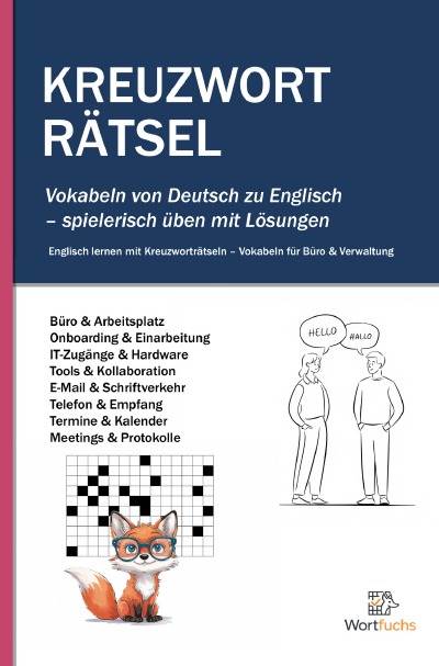 'Cover von Kreuzworträtsel Deutsch – Englisch mit Vokabeln  für Büro und Verwaltung'-Cover