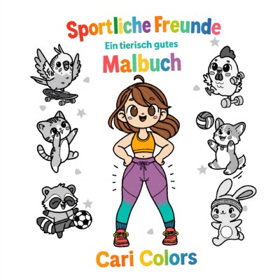 'Cover von Sportliche Freunde – Ein tierisch gutes Malbuch'-Cover