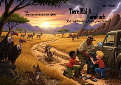'Cover von Tiere Mal- & Lernbuch    Der große Mal- und Rätselspaß für die ganze Familie'-Cover