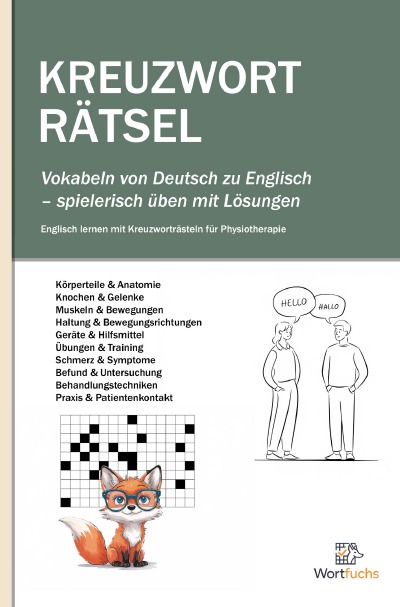 'Cover von Kreuzworträtsel  Deutsch – Englisch für Physiotherapie'-Cover