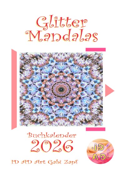 'Cover von Glitter Mandalas Buchkalender 2026'-Cover