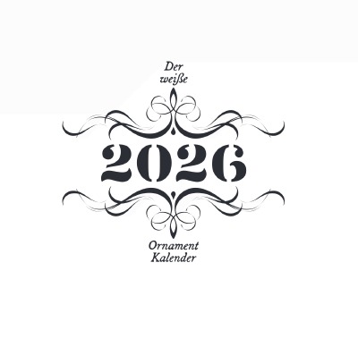 'Cover von Der weiße Ornament Kalender 2026 »Edel Edition«'-Cover