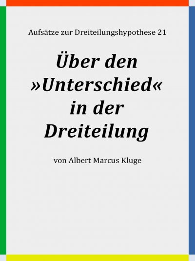'Cover von Über den »Unterschied« in der Dreiteilung'-Cover