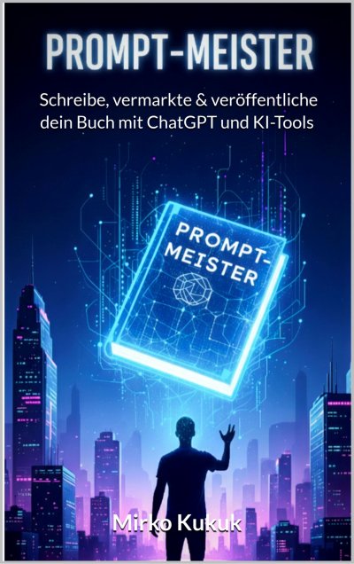 'Cover von Prompt-Meister: Schreibe, vermarkte & veröffentliche dein Buch mit ChatGPT und KI-Tools'-Cover