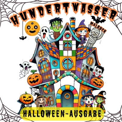 'Cover von Hundertwasser Halloween Malbuch'-Cover