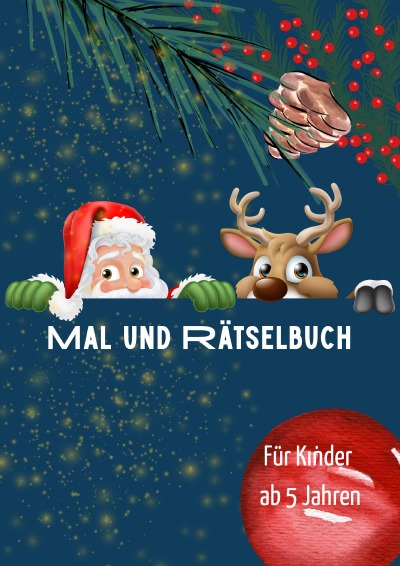'Cover von Mal- und Rätselbuch zur Weihnachtszeit'-Cover