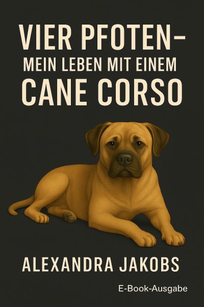 'Cover von vier Pfoten – Mein Leben mit einem Cane Corso'-Cover