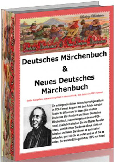 'Cover von Ludwig Bechstein. Deutsches Märchenbuch  und das  Neue Deutsche Märchenbuch.'-Cover