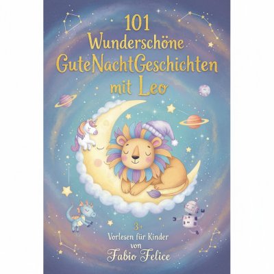 'Cover von Leo & 101 Wunderschöne Kinder Gutenachtgeschichten mit Leo als Hauptfigur.'-Cover