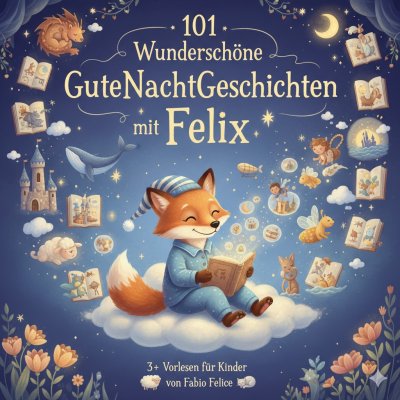 'Cover von Felix & 101 Wunderschöne Kinder Gutenachtgeschichten mit Felix als Hauptfigur.'-Cover