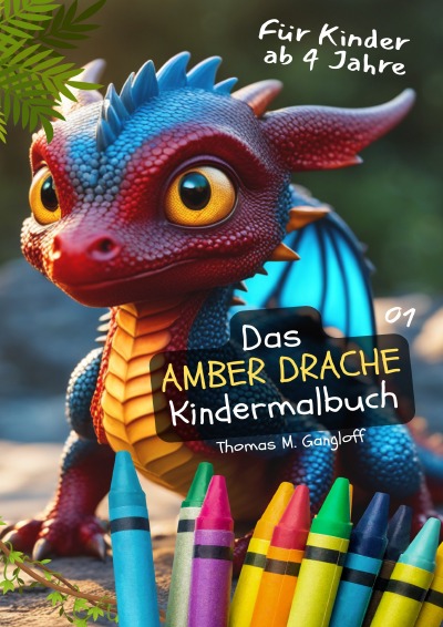 'Cover von AMBER das Drachenmädchen Malbuch 01'-Cover