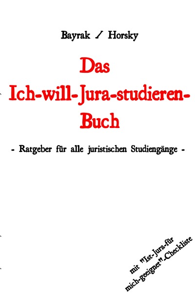 'Cover von Das Ich-will-Jura-studieren-Buch'-Cover