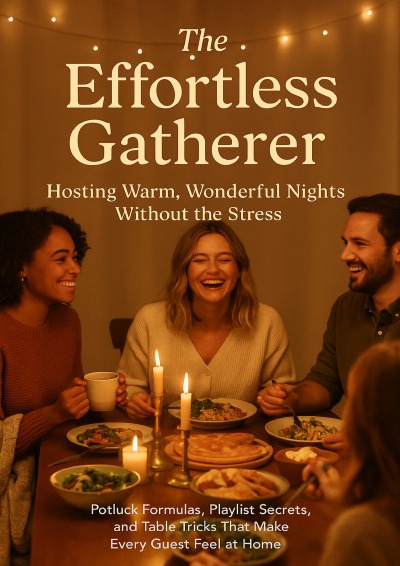 'Cover von The Effortless Gatherer: Hosting Warm, Wonderful Nights Without the Stress'-Cover