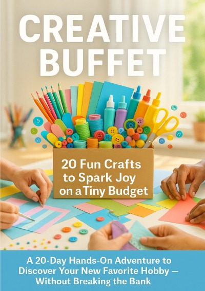 'Cover von Creative Buffet: 20 Fun Crafts to Spark Joy on a Tiny Budget'-Cover