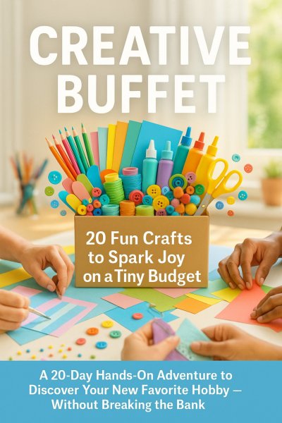 'Cover von Creative Buffet: 20 Fun Crafts to Spark Joy on a Tiny Budget'-Cover