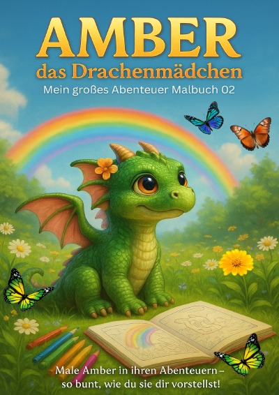 'Cover von AMBER das Drachenmädchen Malbuch 02'-Cover