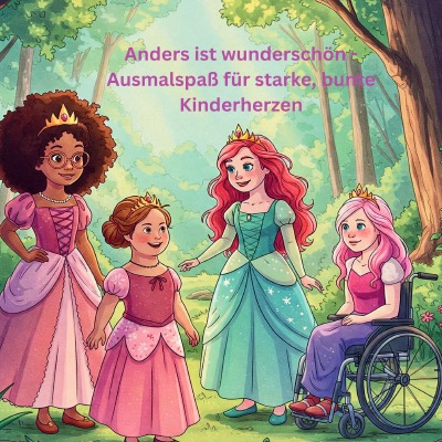 'Cover von Anders ist wunderschön – Ausmalspaß für starke, bunte Kinderherzen'-Cover