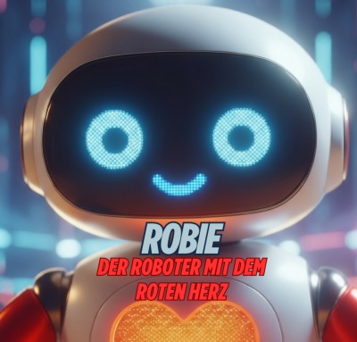 'Cover von Robie der Roboter mit dem roten Herz'-Cover