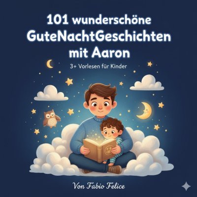 'Cover von Aaron & 101 Wunderschöne Kinder Gutenachtgeschichten mit Aaron als Hauptfigur.'-Cover