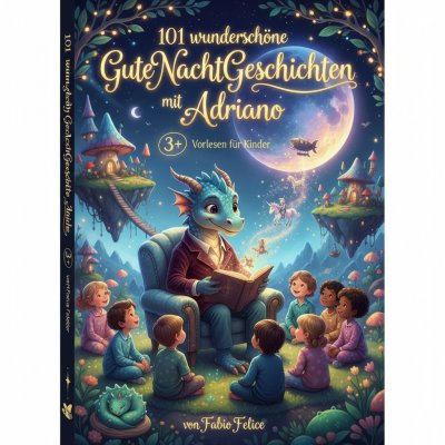 'Cover von Adriano & 101 Wunderschöne Kinder Gutenachtgeschichten mit Adriano als Hauptfigur.'-Cover