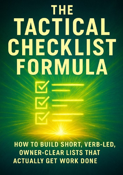 'Cover von The Tactical Checklist Formula'-Cover