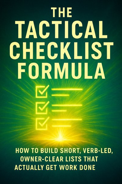 'Cover von The Tactical Checklist Formula'-Cover