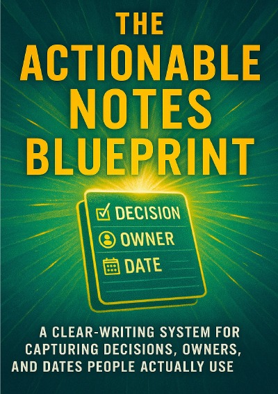 'Cover von The Actionable Notes Blueprint'-Cover