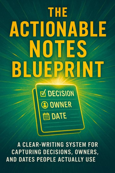 'Cover von The Actionable Notes Blueprint'-Cover
