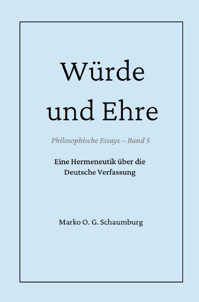 'Cover von Würde und Ehre'-Cover