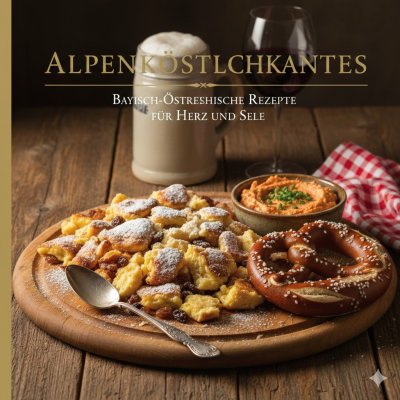 'Cover von ALPENKÖSTLICHKEITEN: Bayrisch-Österreichische Rezepte für Herz und Seele'-Cover