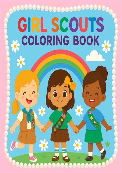 'Cover von Girl scouts coloring book'-Cover