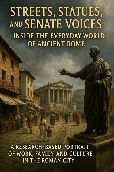 'Cover von Streets, Statues, and Senate Voices: Inside the Everyday World of Ancient Rome'-Cover