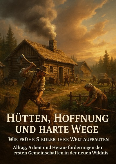 'Cover von Hütten, Hoffnung und harte Wege: Wie frühe Siedler ihre Welt aufbauten'-Cover