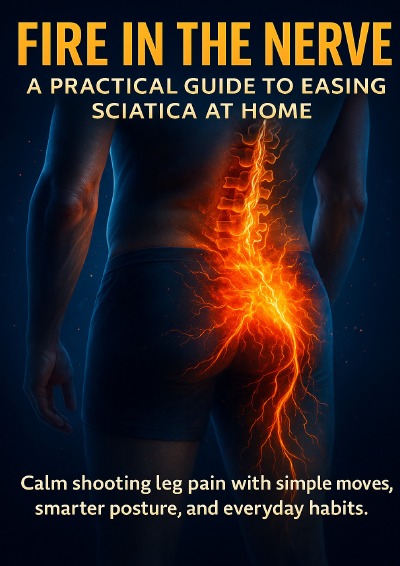 'Cover von Fire in the Nerve: A Practical Guide to Easing Sciatica at Home'-Cover