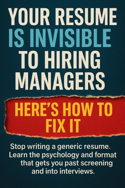 'Cover von Your Resume Is Invisible to Hiring Managers Here’s How to Fix It'-Cover