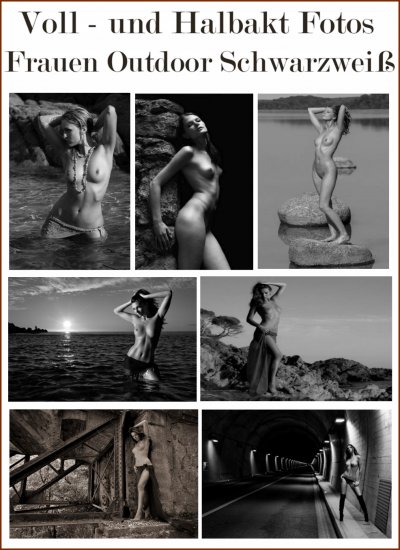 'Cover von Voll- und Halbaktfotos  Frauen Outdoor Schwarzweiß.'-Cover